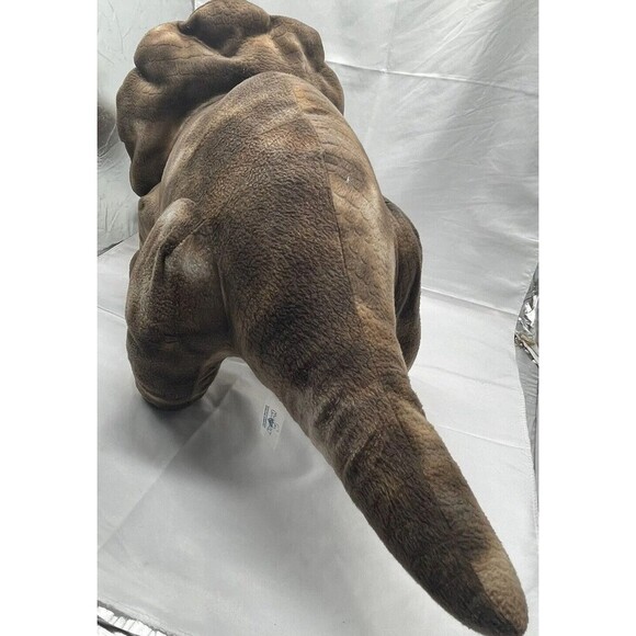 Vintage HugFun Dinosaur Dino Brown Triceratops 30” Plush Stuffed Animal Toy RARE - Picture 11 of 16